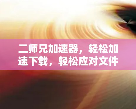 二师兄加速器，轻松加速下载，轻松应对文件管理