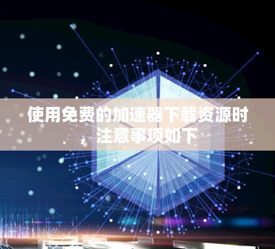 使用免费的加速器下载资源时，注意事项如下