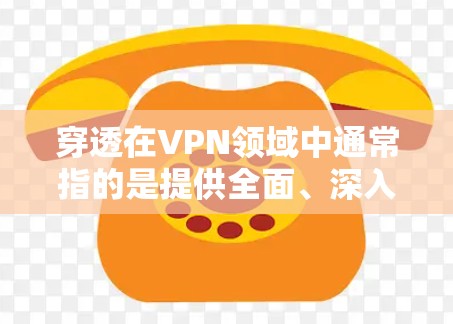 穿透在VPN领域中通常指的是提供全面、深入的VPN服务,确保用户能够安全访问网络资源。以下是对穿透VPN的详细解答 穿透在VPN领域中通常指的是提供全面、深入的VPN服务,确保用户能够安全访问网络资源。以下是对穿透VPN的详细解答
