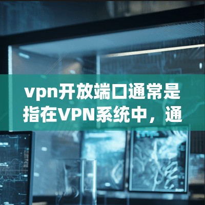 vpn开放端口通常是指在VPN系统中，通过特定端口来连接到目标服务器或设备。端口是网络中的一个连接点，用于接收和发送数据。在VPN中，端口被用来建立加密连接，确保数据传输的安全性