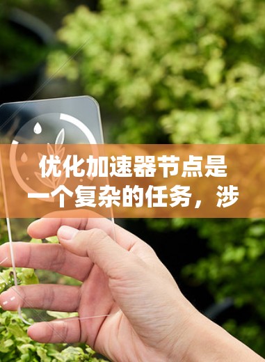 优化加速器节点是一个复杂的任务，涉及到多个层面的技术和策略。以下是一个系统性的优化流程，帮助您有效地提升加速器的性能