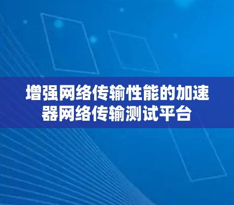 增强网络传输性能的加速器网络传输测试平台
