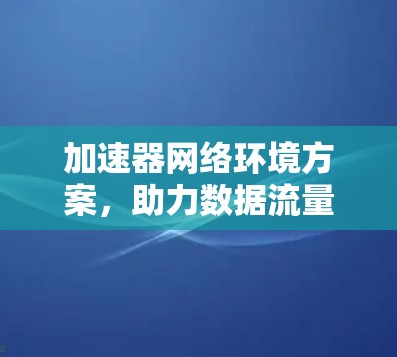 加速器网络环境方案，助力数据流量加速与网络安全保障