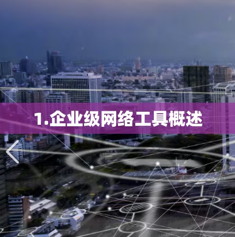 1.企业级网络工具概述 1.企业级网络工具概述
