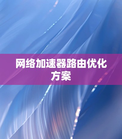 网络加速器路由优化方案