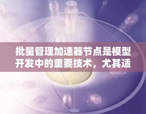 批量管理加速器节点是模型开发中的重要技术，尤其适用于需要大量加速器节点的情况。以下是详细的步骤指南，帮助您高效管理批量创建的加速器节点