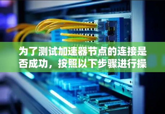 为了测试加速器节点的连接是否成功，按照以下步骤进行操作