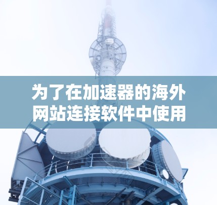 为了在加速器的海外网站连接软件中使用，您可以按照以下步骤操作