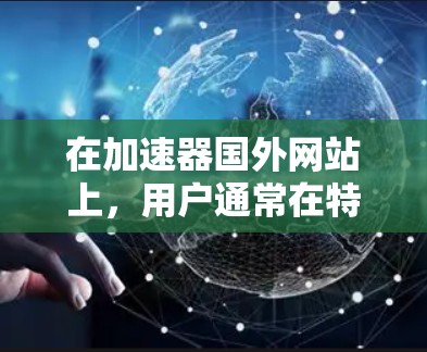 在加速器国外网站上，用户通常在特定的外国网站上使用加速器以加速下载。以下是对这一情况的详细分析