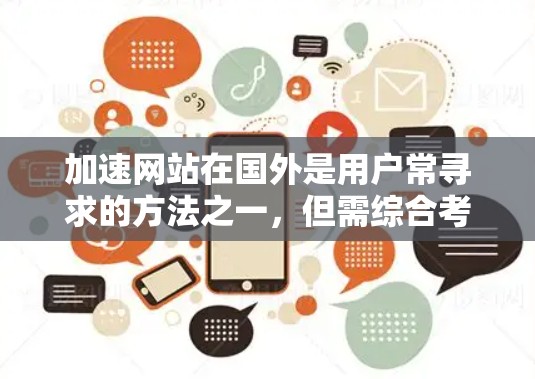 加速网站在国外是用户常寻求的方法之一,但需综合考虑多个因素以确保最佳效果。以下是一个有条理的总结,帮助你更好地理解和应用加速网站技巧 加速网站在国外是用户常寻求的方法之一,但需综合考虑多个因素以确保最佳效果。以下是一个有条理的总结,帮助你更好地理解和应用加速网站技巧