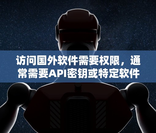 访问国外软件需要权限，通常需要API密钥或特定软件访问权限。以下是一步步的指南
