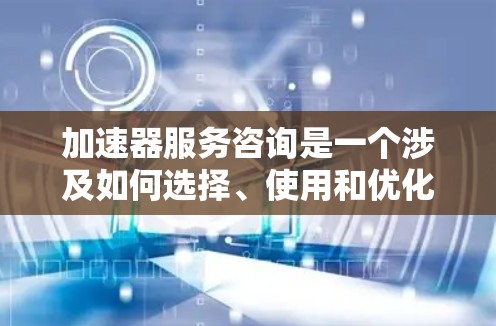 加速器服务咨询是一个涉及如何选择、使用和优化加速器的问题。以下是一个结构化的解答，帮助用户更好地理解和应用加速器服务