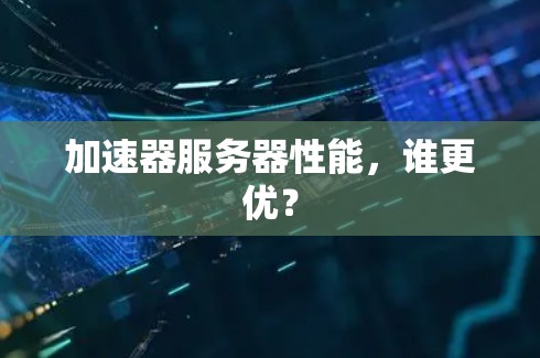 加速器服务器性能，谁更优？