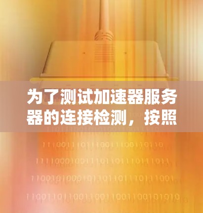 为了测试加速器服务器的连接检测，按照以下步骤操作