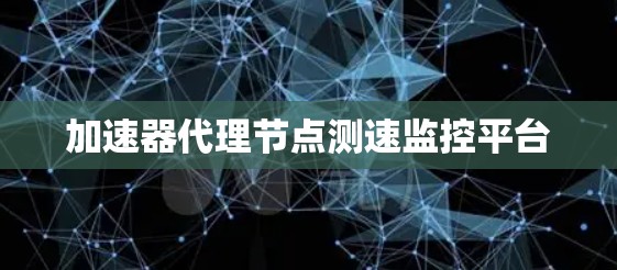 加速器代理节点测速监控平台 加速器代理节点测速监控平台
