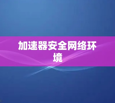 加速器安全网络环境