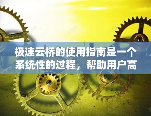 极速云桥的使用指南是一个系统性的过程,帮助用户高效地管理云桥平台中的资源和功能。以下是一个详细且有条理的使用指南,帮助你顺利掌握极速云桥 极速云桥的使用指南是一个系统性的过程,帮助用户高效地管理云桥平台中的资源和功能。以下是一个详细且有条理的使用指南,帮助你顺利掌握极速云桥