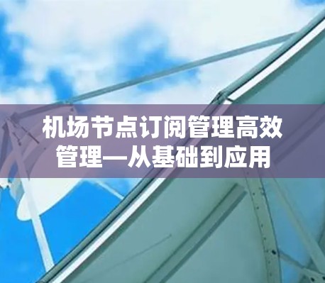 机场节点订阅管理高效管理—从基础到应用 机场节点订阅管理高效管理—从基础到应用