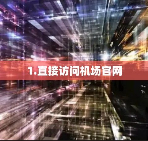 1.直接访问机场官网 1.直接访问机场官网