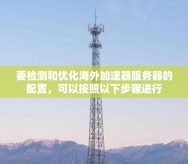 要检测和优化海外加速器服务器的配置，可以按照以下步骤进行