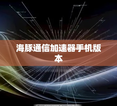 海豚通信加速器手机版本 海豚通信加速器手机版本