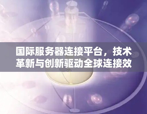 国际服务器连接平台，技术革新与创新驱动全球连接效率