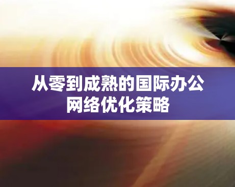 从零到成熟的国际办公网络优化策略 从零到成熟的国际办公网络优化策略